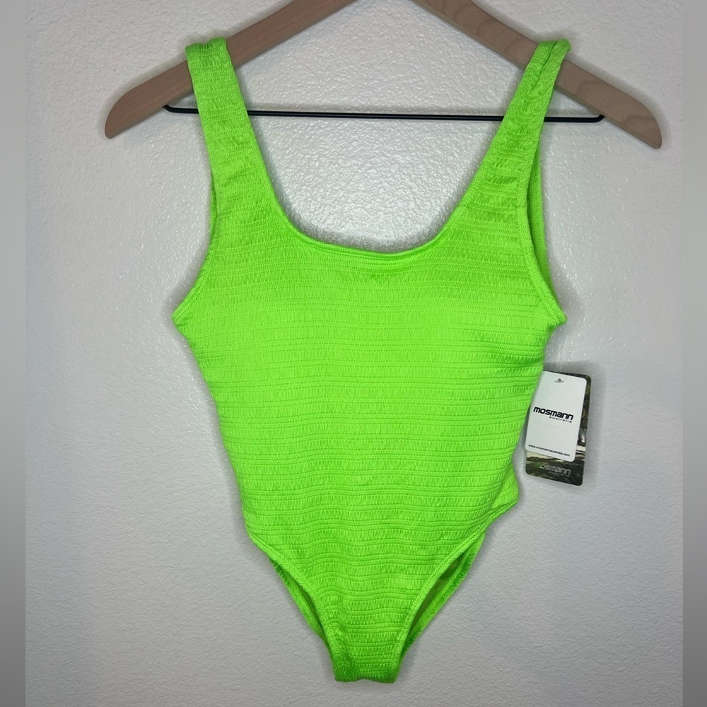 NEW Mosmann Australia One-Piece Swimsuit Small Neon Green